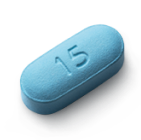 Tablet of LYBALVI 15 mg olanzapine / 10 mg samidorphan